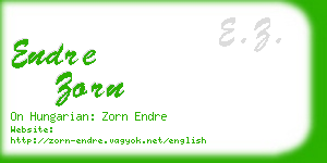 endre zorn business card